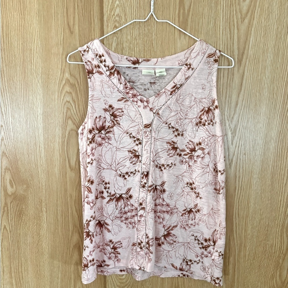 Lucy & Laurel Pink Floral Tank Top